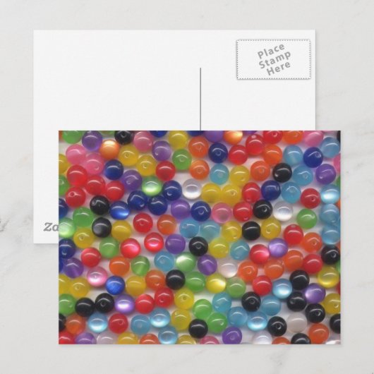 Glasfaserperlen Postkarte (Vorne/Hinten)