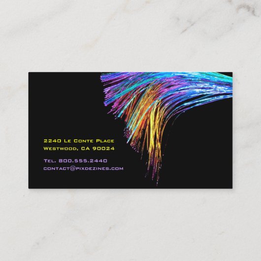 Glasfasertechnik / Hi-Tech Visitenkarte (Rückseite)