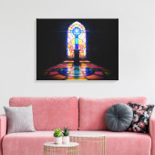Glasfenster aus festem Glas durch die Kirche Leinwanddruck (Insitu (Wohnzimmer))