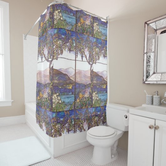 Glasfenster-Design Duschvorhang (Beispiel)