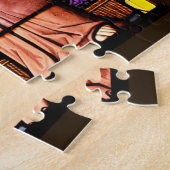 Glasfenster, die die Heilige Krippe darstellen, Puzzle (Seite)
