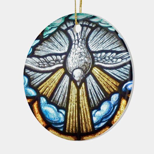 Glasfenster-Dove-Ornament Keramik Ornament (Links)