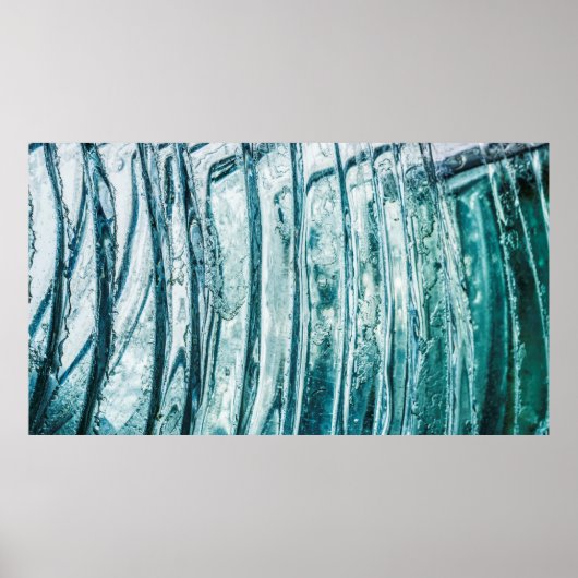 Glasfenster Eiskristall Poster (Vorne)