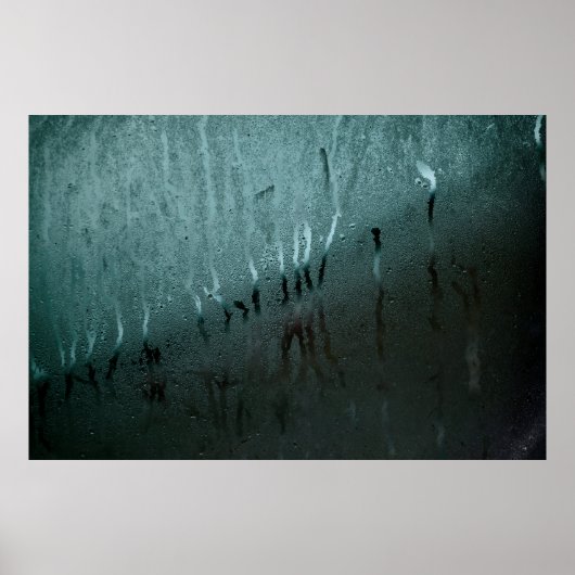 Glasfenster Feuchtigkeitsstruktur Poster (Vorne)