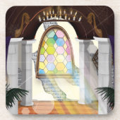 Glasfenster für die Kirche Getränkeuntersetzer (Vorderseite)