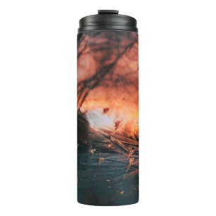 Glasfenster, gefroren thermosbecher