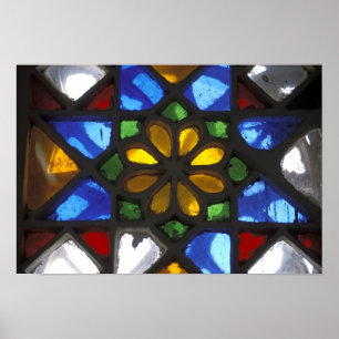 Glasfenster im Innern des National Poster