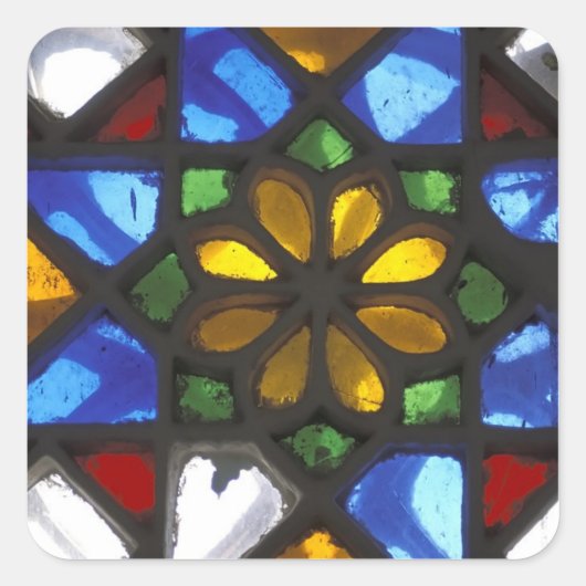 Glasfenster im Innern des National Quadratischer Aufkleber (Vorderseite)