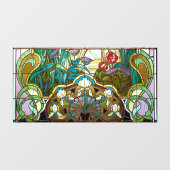 Glasfenster im Jugendstil-Look Fensteraufkleber (Blatt)