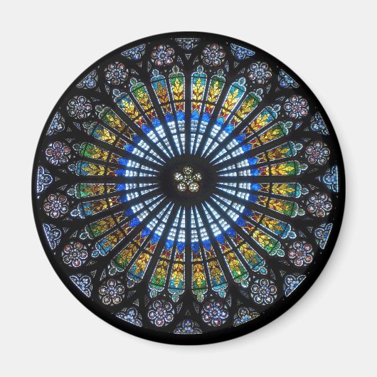 Glasfenster in Frankreichs Straßburg Magnet (Vorne)