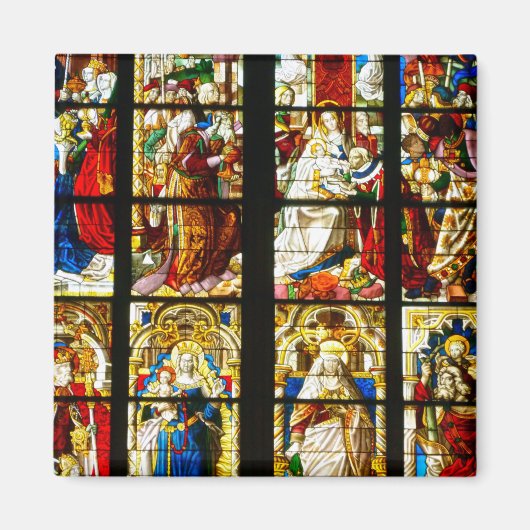 Glasfenster in Köln, Deutschland Magnet (Vorne)