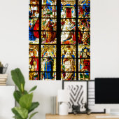 Glasfenster in Köln, Deutschland Poster (Heimbüro)