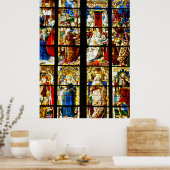 Glasfenster in Köln, Deutschland Poster (Küche)