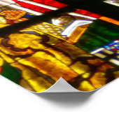 Glasfenster in Köln, Deutschland Poster (Ecke)