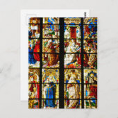 Glasfenster in Köln, Deutschland Postkarte (Vorne/Hinten)