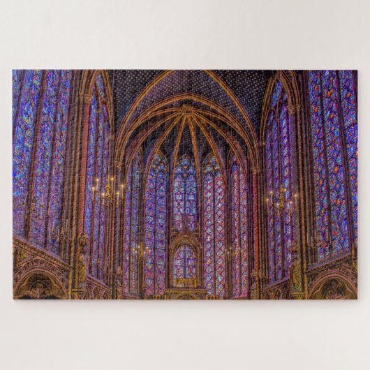 Glasfenster in Sainte-Chapelle in Paris Puzzle (Horizontal)