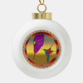 Glasfenster Keramik Kugel-Ornament (Vorderseite)