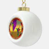 Glasfenster Keramik Kugel-Ornament (Rechts)