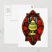 Glasfenster-Kunst Postkarte (Vorne/Hinten)
