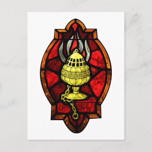 Glasfenster-Kunst Postkarte (Vorderseite)