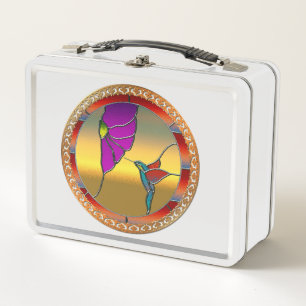 Glasfenster Metall Brotdose