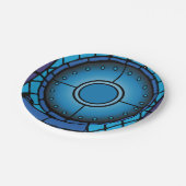 Glasfenster Pappteller (Schrägansicht)