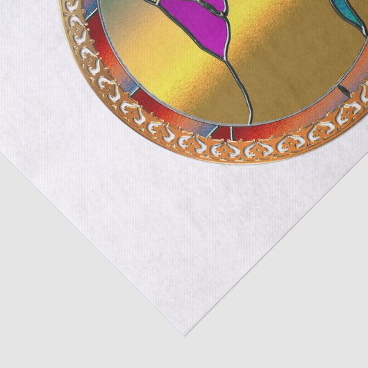 Glasfenster Seidenpapier (Ausschnitt)