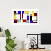 Glasfenster Tryptych Theo Van Doesburg Poster (Heimbüro)