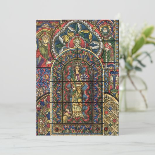 Glasfenster, Vintage Architektur (Stehend Vorderseite)