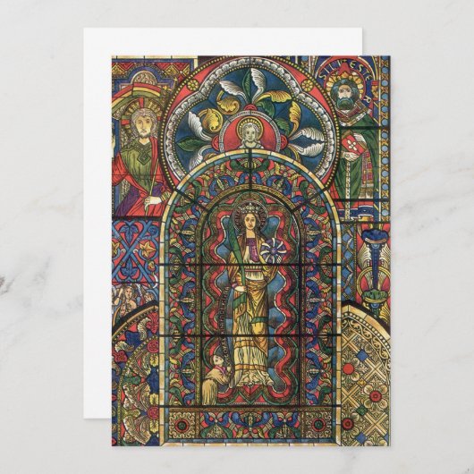 Glasfenster, Vintage Architektur (Vorne/Hinten)