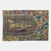 Glasfenster, Vintage Architektur Geschirrtuch (Horizontal)