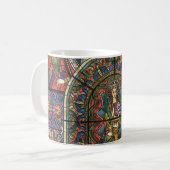 Glasfenster, Vintage Architektur Kaffeetasse (Vorderseite Links)