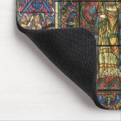 Glasfenster, Vintage Architektur Mousepad (Ecke)