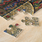 Glasfenster, Vintage Architektur Puzzle (Seite)