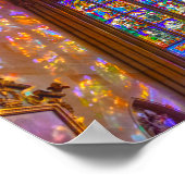 Glasfenster, Vital-Kathedrale, Prag Poster (Ecke)