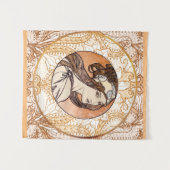 Glasfenster von Alphonse Mucha Wandteppich (Vorderseite (Horizontal))