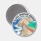 Glasfensterbrücke Bahamas Magnet (Vorderseite/Rückseite)