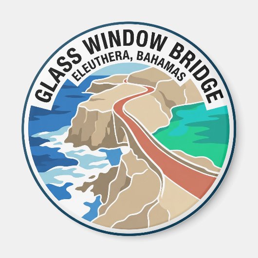 Glasfensterbrücke Bahamas Magnet (Vorne)