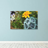 Glasfischerboje, horizontal leinwanddruck (Insitu (Holzboden))