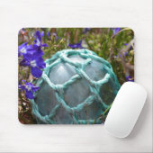 Glasfischerboje und Blumen Mousepad (Mit Mouse)
