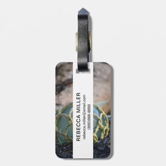 Glasfischerei Gepäckanhänger (Rückseite vertikal)