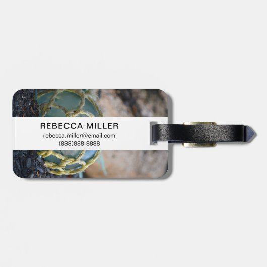 Glasfischerei Gepäckanhänger (Rückseite horizontal)