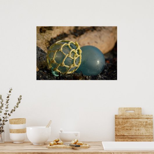 Glasfischerei Poster (Küche)