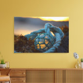 Glasfischerei, Sunset, Alaska Leinwanddruck (Insitu (Wohnzimmer))