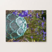Glasfischerei und Blume Puzzle (Horizontal)