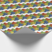 Glasflaschen, Abstraktes Muster. Geschenkpapier (Ecke)
