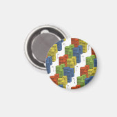 Glasflaschen, Abstraktes Muster. Magnet (Vorderseite/Rückseite)