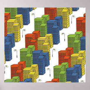 Glasflaschen, Abstraktes Muster. Poster