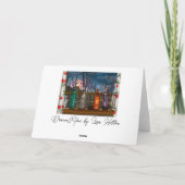 Glasflaschen im Fenster mit Raindrops Karte (Rückseite)