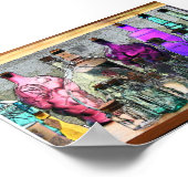 Glasflaschen im Fenster Poster (Ecke)